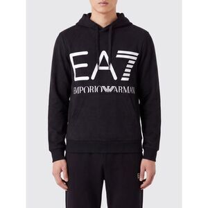 Ea7 Men Ea7 Slim Fit Contrast Logo Cotton Hoodie